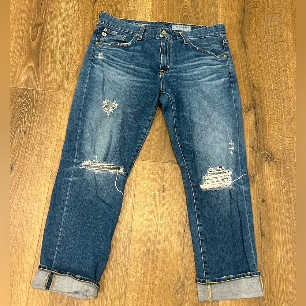 AG Ex Boyfriend Slouchy I’m Distressed Jeans Size 30